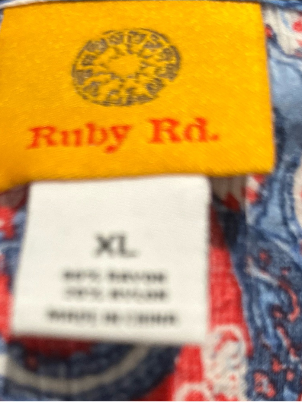 Ruby Rd. Red & Blue Paisley Split-Notch Tunic - Picture 2 of 11